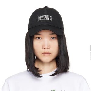 GANNI embroidered cap